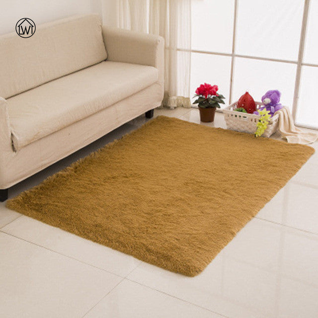 Large Size Long Plush Carpet Flokati Tea Table Mat Soft Yoga Rug Anti-skid Carpet For Living Room Bedroom Bath Doormat Floor Mat