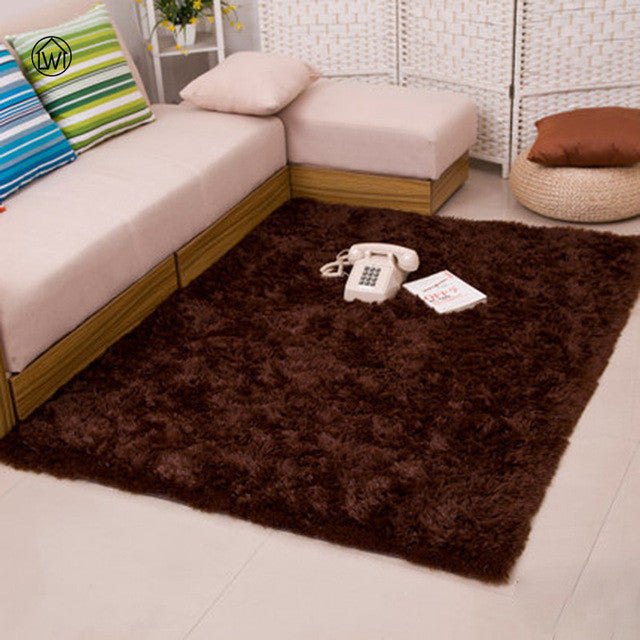 Large Size Long Plush Carpet Flokati Tea Table Mat Soft Yoga Rug Anti-skid Carpet For Living Room Bedroom Bath Doormat Floor Mat