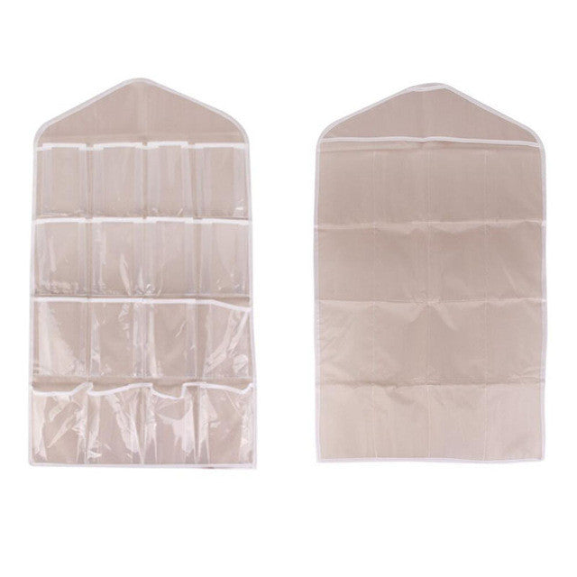 1PCS Polyester 16 Pockets Home Door Wall Vertical Hanging Wall Storage Organizer For Socks Shoe Glasses Keys Sorting Mails Bag