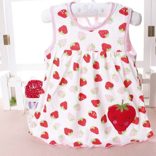 0-24M New borns Cotton Flower Dresses, Baby Girls Summer Multi Pattern Clothes