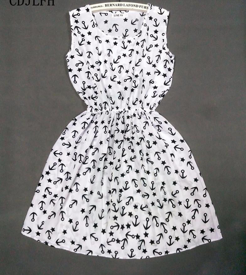 Black and white Women Dress Summer Sleeveless Dress Casual Party Mini Lace Dresses Beach Style Ukraine Slim Dress