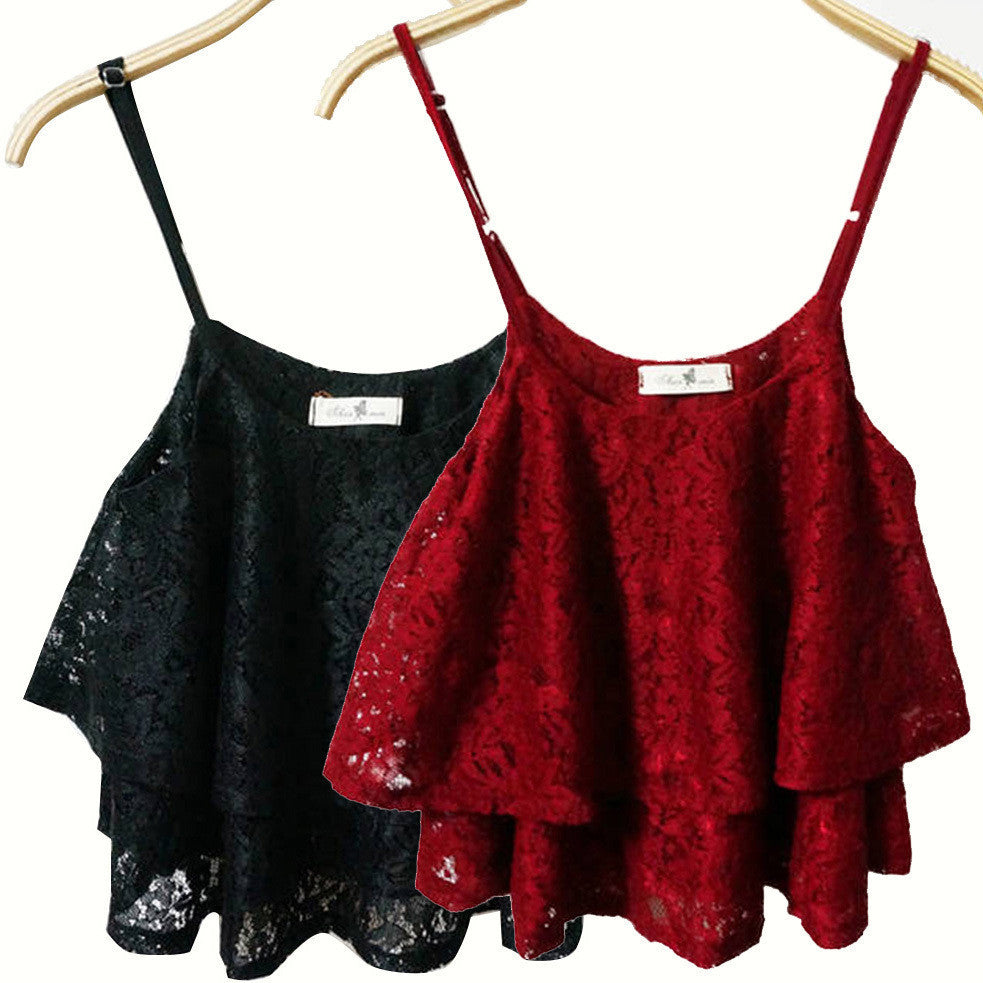 Online discount shop Australia - Crop Top Bralet Sexy Women Lace Floral Bralette Bra Bustier Cami Blouse Tank