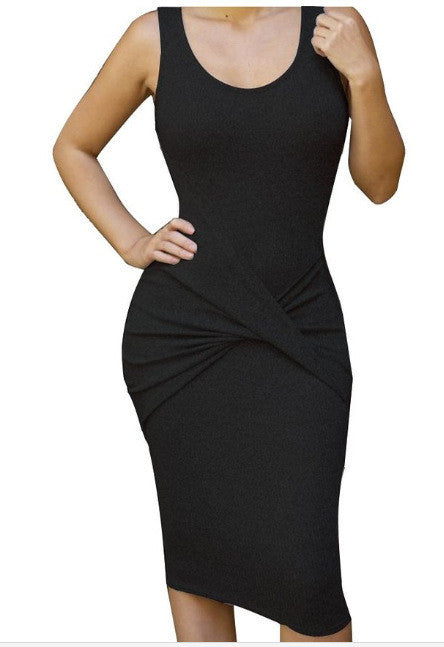 Bandage Front Cross Elegant Party Dress -  - 5