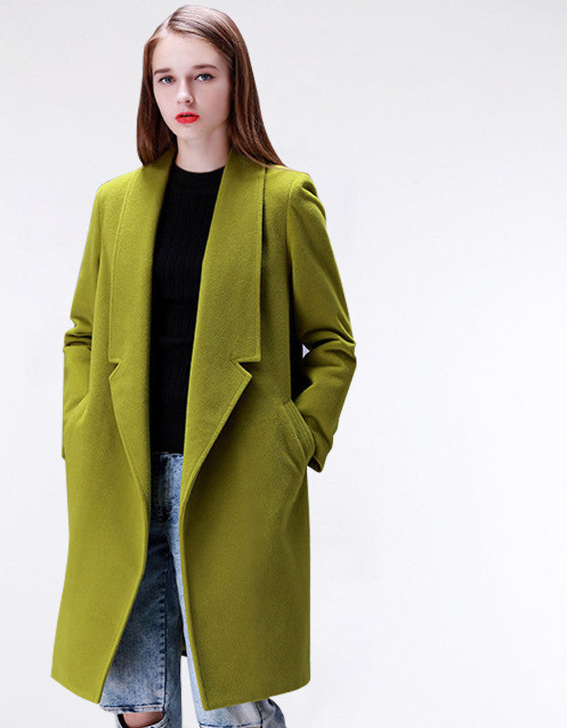 Coat Women Warm Cotton Wool Coat Long Women's Cashmere Coat Fashion Jacket Outwear