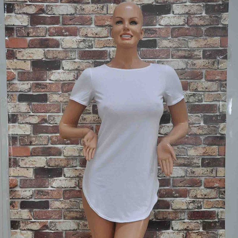 Short Sleeve Casual Tee T Shirt Mini Party Dress -  - 11