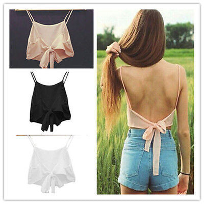 Online discount shop Australia - Fashion Sexy Women Sleeveless Camisole Shirt Casual Blouse Crop Tops Bra