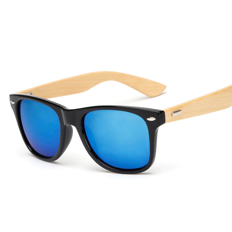 Retro Bamboo Wood Sunglasses Men Women Brand Sport Goggles Gold Mirror Sun Glasses Shades lunette oculo