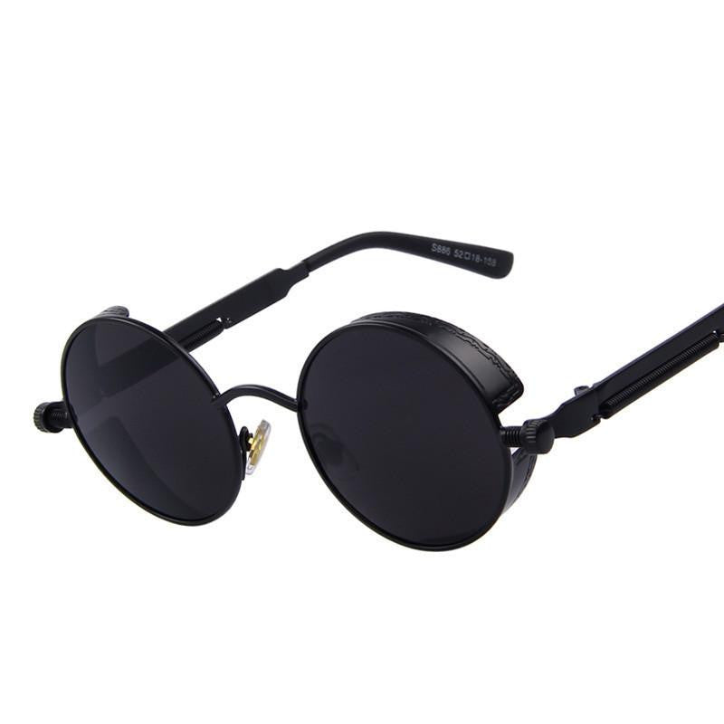 Vintage Women Steampunk Sunglasses Brand Design Round Sunglasses