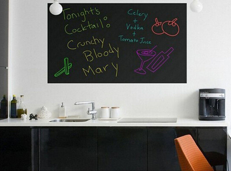 Online discount shop Australia - 45CMx200CM Wall Stickers Blackboard Sticker Children Drawing Toy Vinyl Chalkboard Decor Mural Decals Art Chalkboard High Quality