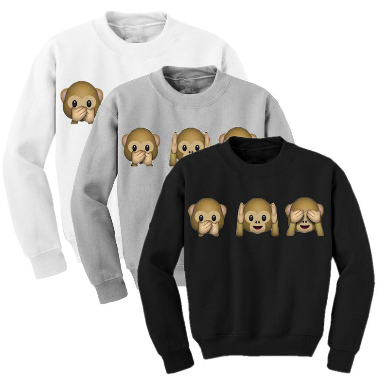 Casual Cartoon kawaii Cute 3D Sweatshirt Women Monkeys Adventure Time Sweatshirt Hoodies