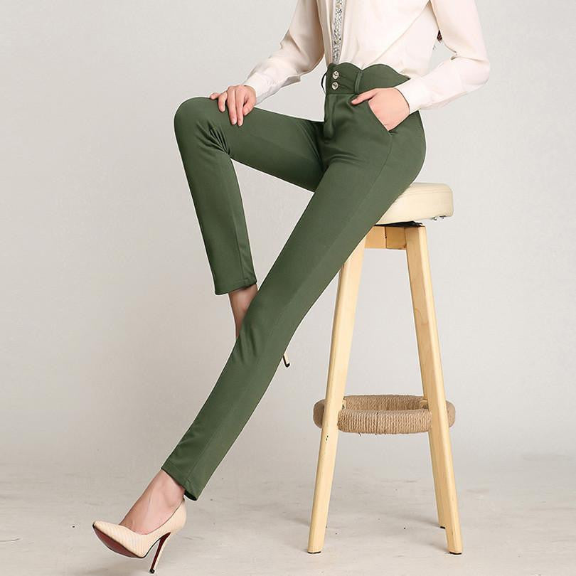 Women Casual Suit pant Western-Style Trousers Work Pants Trousers