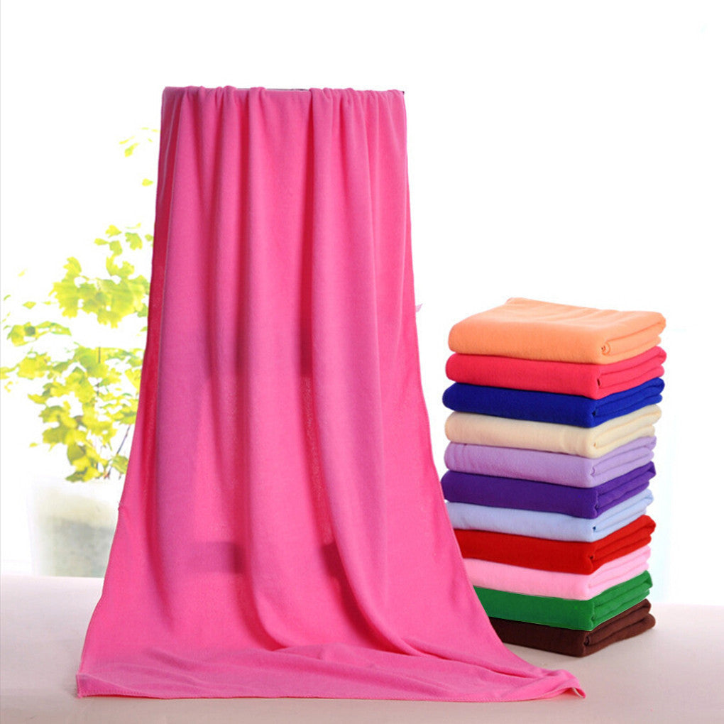 Online discount shop Australia - Bath throw 10colors high quality 70x140cm Absorbent soft Microfiber fast Drying Bath Beach throw girl Washcloth