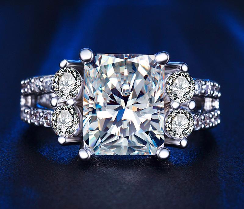 MDEAN White gold plated vintage rings For Women CZ diamond jewelry vintage ring wedding engagement women rings bijoux ringMSR125 - CelebritystyleFashion.com.au online clothing shop australia