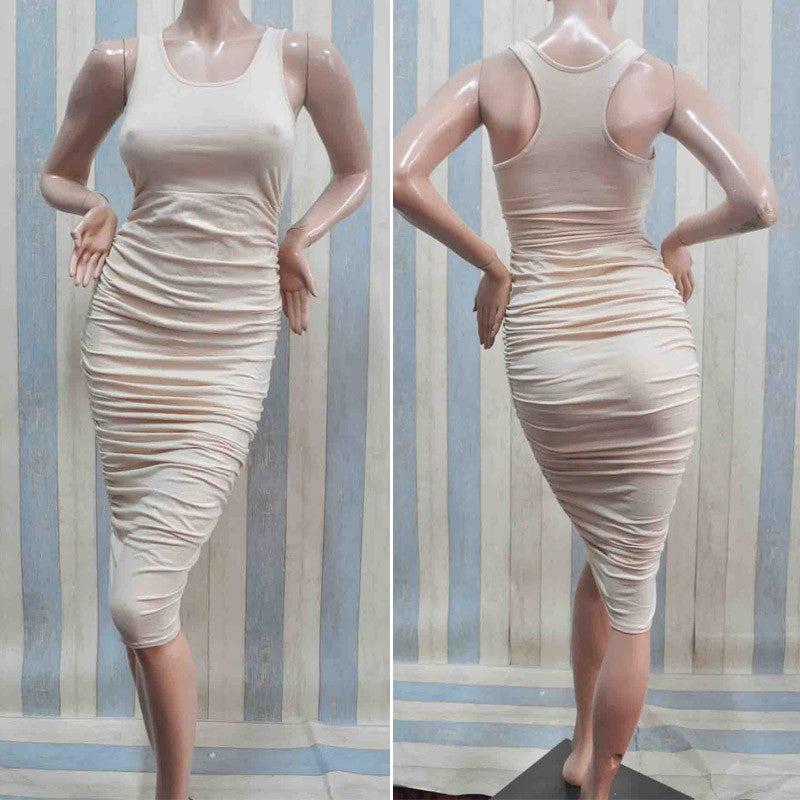 Stretch Party Long Pleated Maxi Dress -  - 2