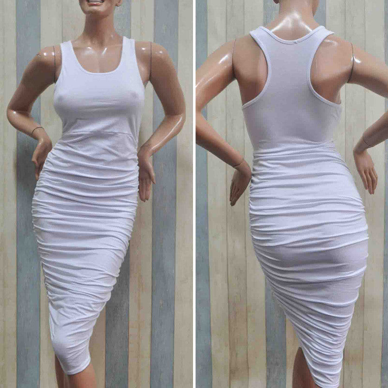 Stretch Party Long Pleated Maxi Dress -  - 5