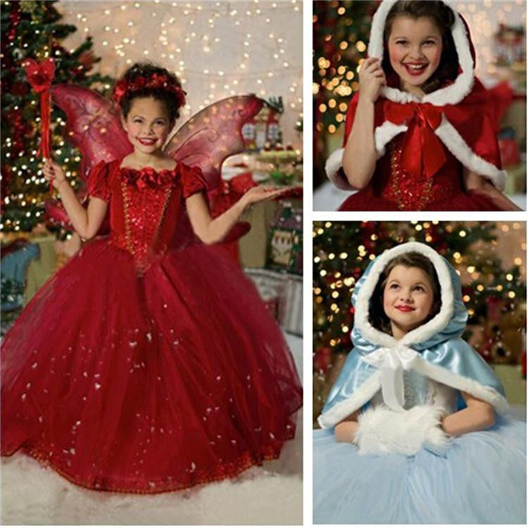 Winter Girl Dress Children Red Hoodie Princess Dresses Kids Christmas Party Costume for Girl With Cap Dresses for Girls - CelebritystyleFashion.com.au online clothing shop australia