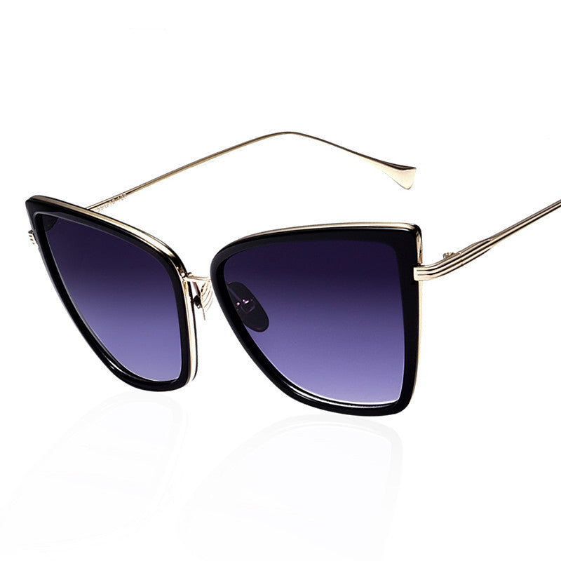 Fashion Women Sunglasses Cat Mirror Glasses Metal Cat Eye Sunglasses Women Brand Designer High Quality Square Style - CelebritystyleFashion.com.au online clothing shop australia