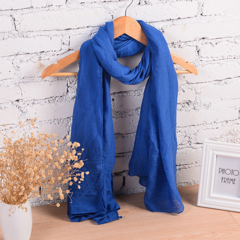 Fashion Pure Women Scarf Long Cotton Candy Colors Shawl 18 Colors Warm Soft Women Muffler