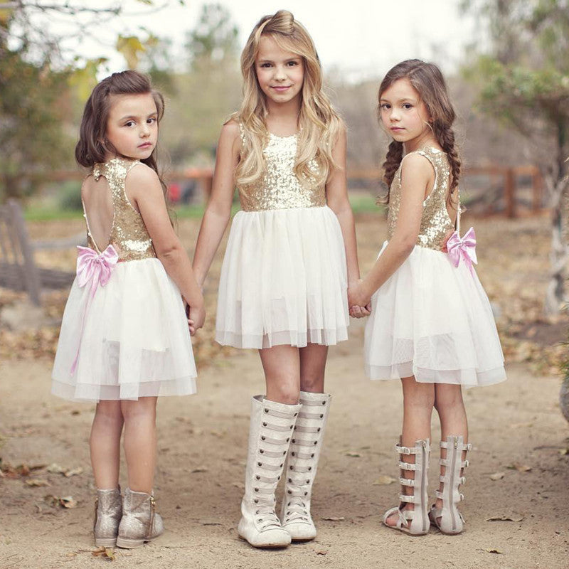 Girls Dress Princess Kids Wedding Dresses Sequins Girls Clothes Kids Clothing Christmas Children Party Costume