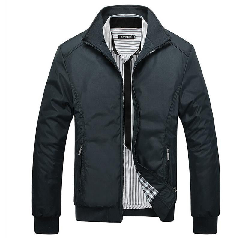 Men Jacket Male Casual Slim Fit Mandarin Collar Solid Jackets M-XXXL Brand New Men's Fashion Overcoat Clothing - CelebritystyleFashion.com.au online clothing shop australia
