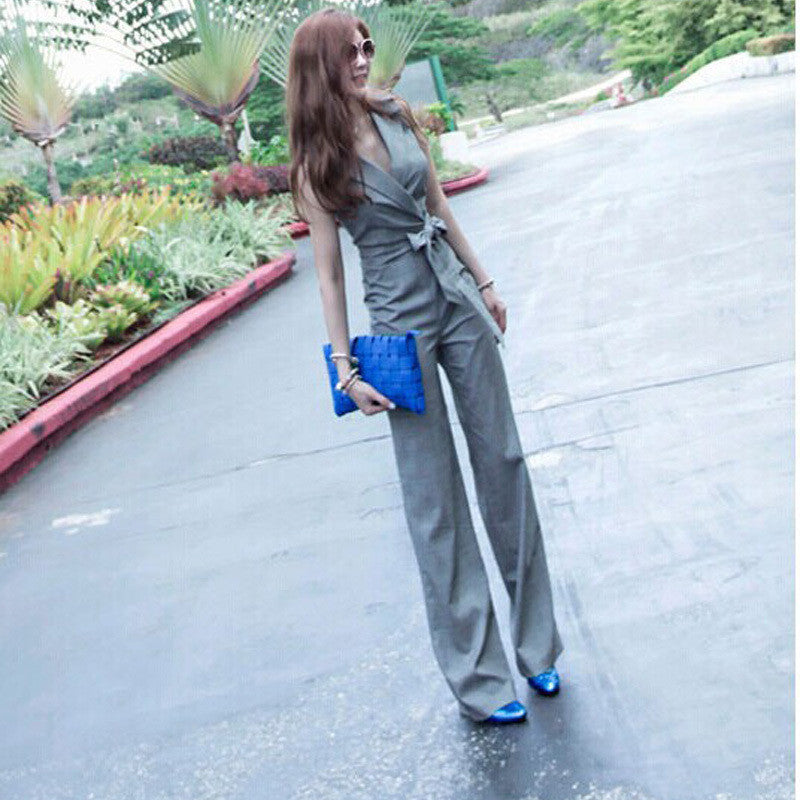 Jumpsuit Women Aristocratic Temperament Show Thin Jumpsuits Rompers Wide Leg Rompers Womens Jumpsuit Bodysuit