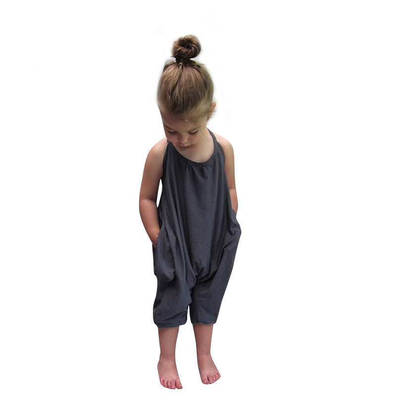 Baby Clothes Girl Set Kids Fashion Sling Girls Summer Jumpsuit Children Sport Suits Cotton Sleeveless Kids Clothes - CelebritystyleFashion.com.au online clothing shop australia