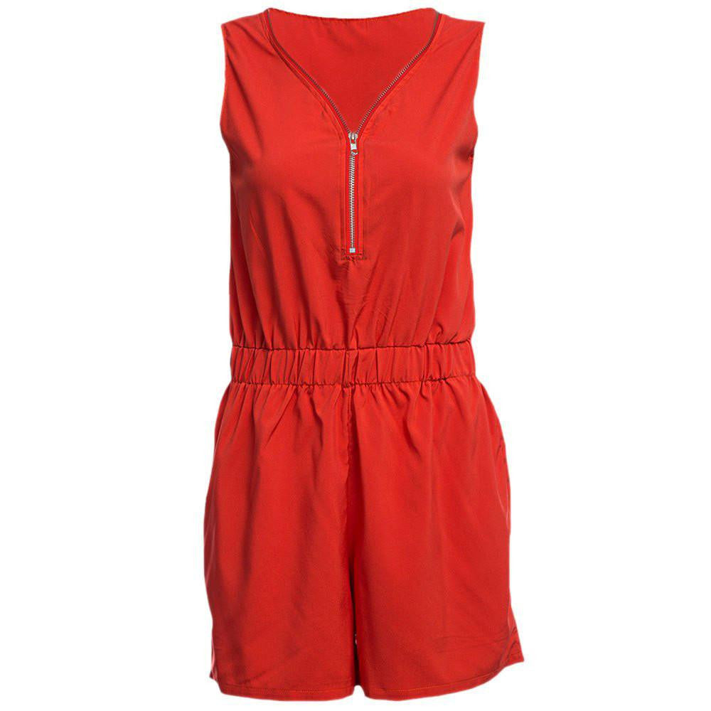 Women Short Combinaison Bodysuit Rompers Womens Jumpsuit Elegant Jumpsuit V-Neck Sleeveless Overalls For Women