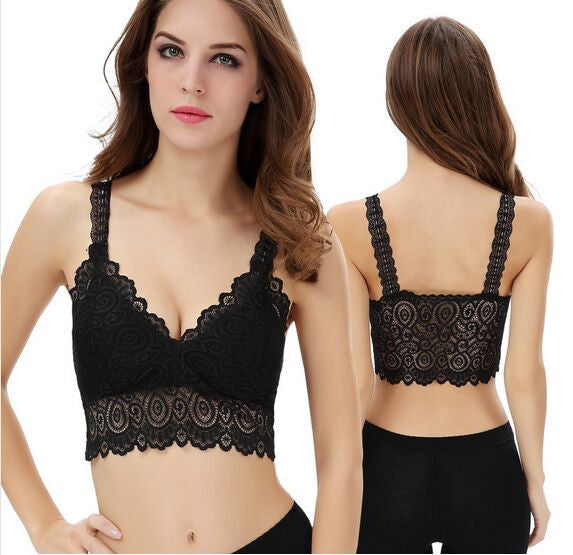 Lace Bralette Top Women's Tanks Black and White Bras Vest Fashion Dress for Women