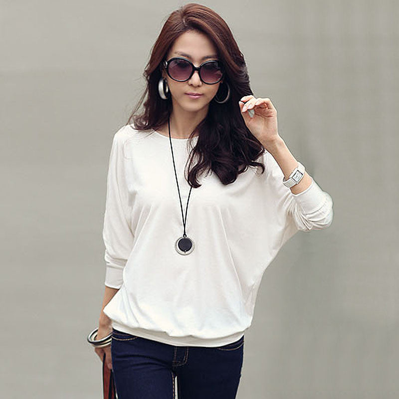 Online discount shop Australia - long sleeve t shirt women t-shirt cotton poleras de mujer white loose tshirt women kawaii tee shirt