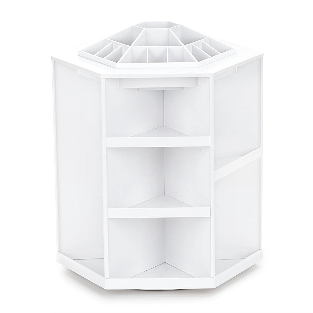 Online discount shop Australia - 360 Degree Rotating Storage Box Case Plastic Cosmetic Jewelry Organizer Folding Makeup Storage Stand Holder