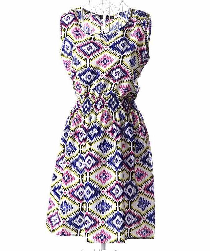 Women Summer Low V-Neck Dress Long Sleeve Floral Mini Dress Retail/