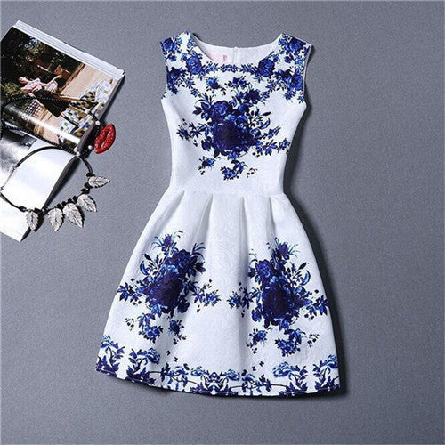 Online discount shop Australia - Dress Women Casual Bohemian Boho Vintage Floral Print Sundress Printed Sleeveless Beach Chiffon Dresses Tank Mini 19