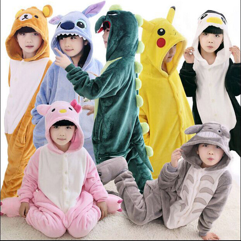 Online discount shop Australia - New Baby Boys Girls Pajamas Children Flannel Animal funny animal Stitch panda Pajamas Kid Onesie Sleepwear