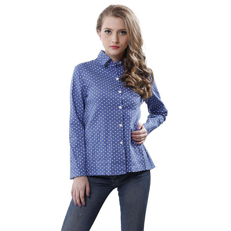 Women Shirts European Style Halter Blouse Casual Top Long Sleeve Lapel Buttons Back Split Shirts