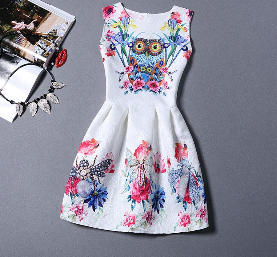Women Dress O-Neck Sleeveless Short Dress Elegant Summer Dress Party Dresses