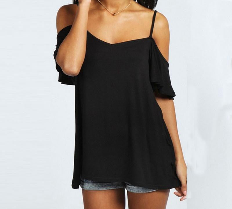 Off Shoulder T-Shirt Style Women Slash Neck Short Sleeve Casual Solid Stretch Tops Tee Plus Size S-XXL