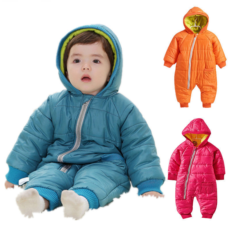Online discount shop Australia - Baby Snow Wear Cotton One Piece Warm Outerwear Children's Overalls Baby Kids Jumpsuit Newborn Down