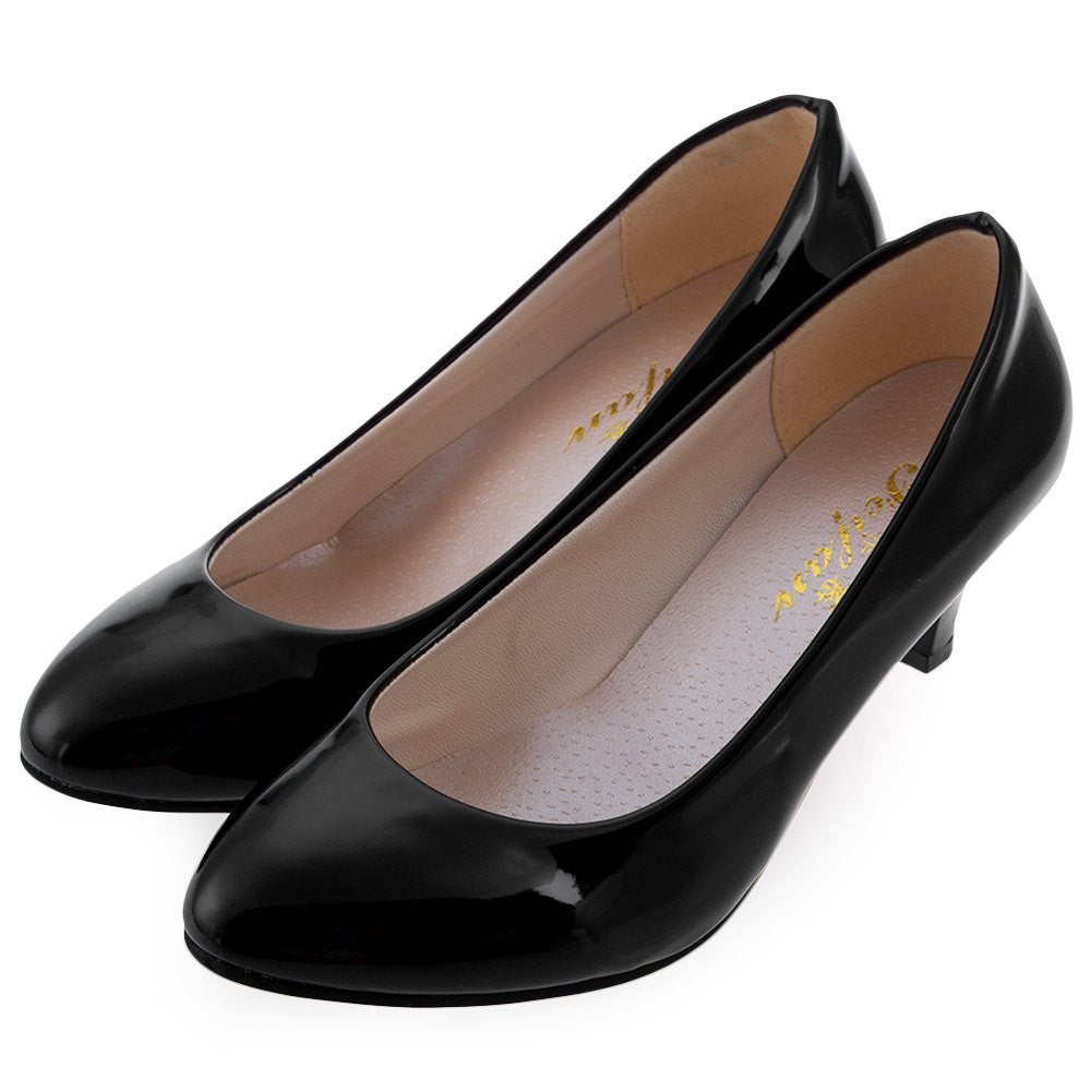 Online discount shop Australia - Classic Nude Black Court Platform Pumps Shallow Mouth Women Office Work Heels Shoes Elegant Ladies Low Heel Pump Stiletto Shoes