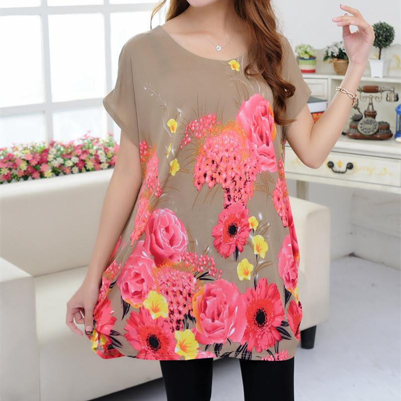 T Shirt Dress Plus Size Women Printing mini dress short sleeve Loose Casual TEES Tops fashion elegant dresses 4xL 5XL