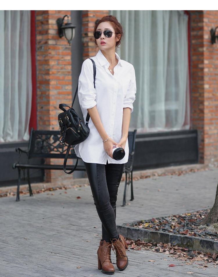 WOMEN SHIRT MALE CLOTH LONG SLEEVE Plus Size Fashion Shirt Cotton Women's shirt Women Blouse