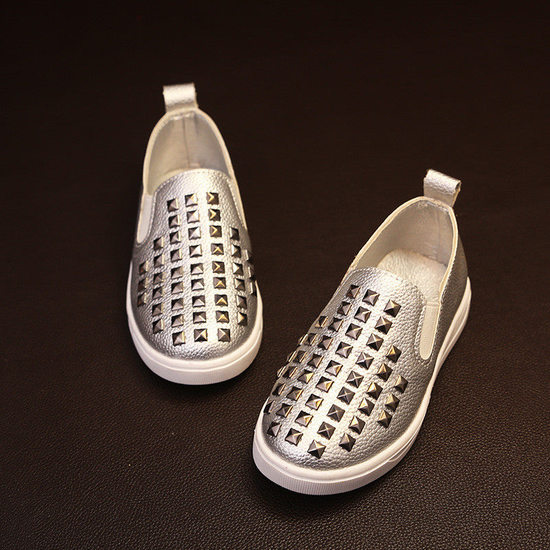 Fashion Kids Shoes PU Leather Children Shoes For Boys & Girls With Rivets Handsome Sneakers All Sizes - CelebritystyleFashion.com.au online clothing shop australia