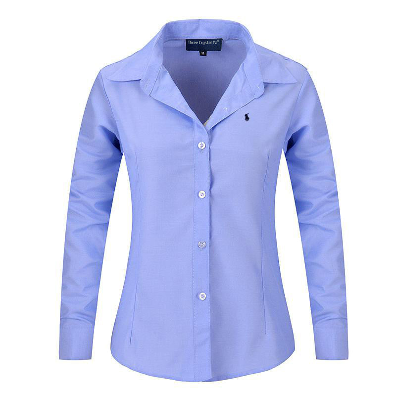 Women Long Sleeve Pure Color Striped Blouses Turn Down Collar Casual High Street Woman Fashion Shirts Feminino