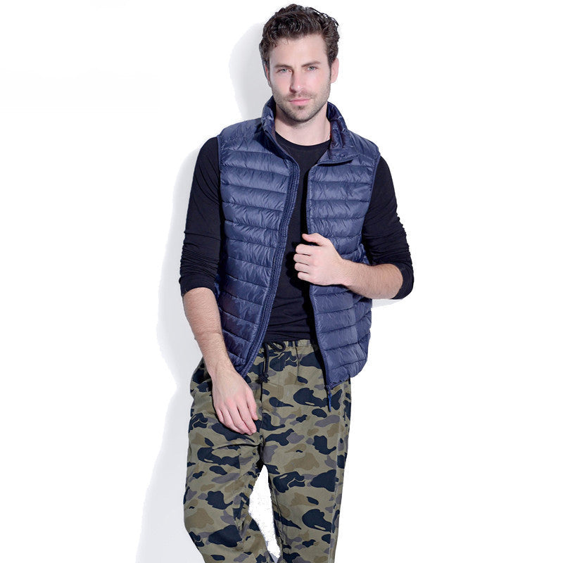 Online discount shop Australia - New Arrival Brand Men Sleeveless Jacket Thick White Duck Down Vest Men Slim Men's Vest Waistcoat