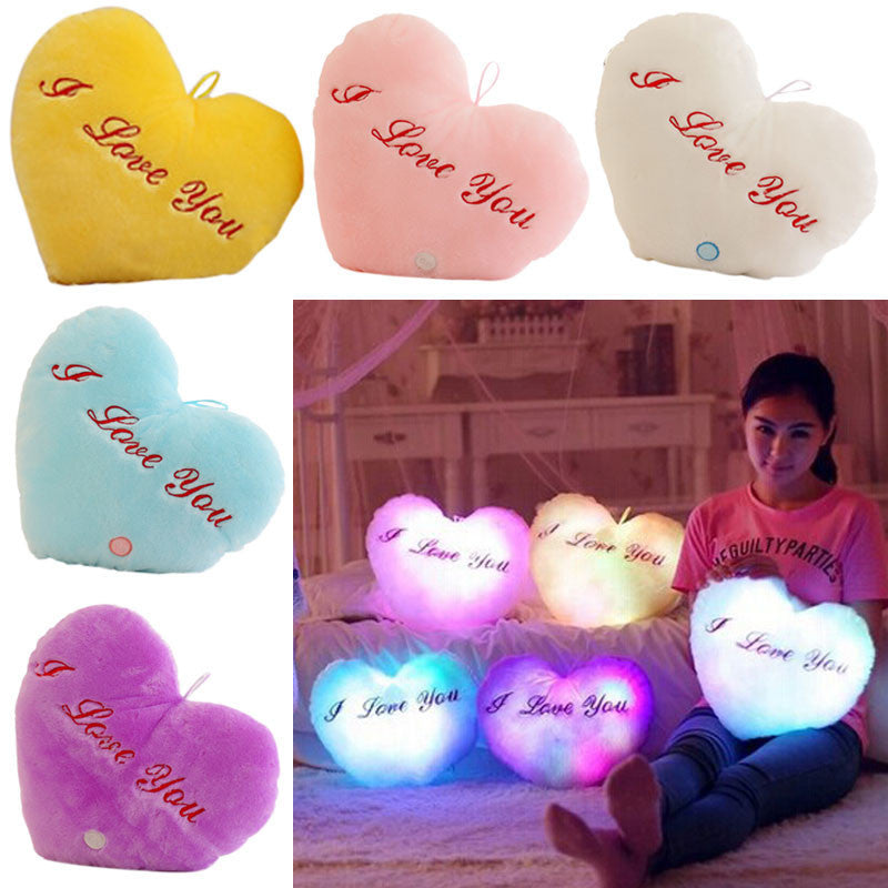 Online discount shop Australia - Christmas Gift LED Luminous Stars LED Light Pillow Plush Pillow Cushion Party Birthday Gift I love you