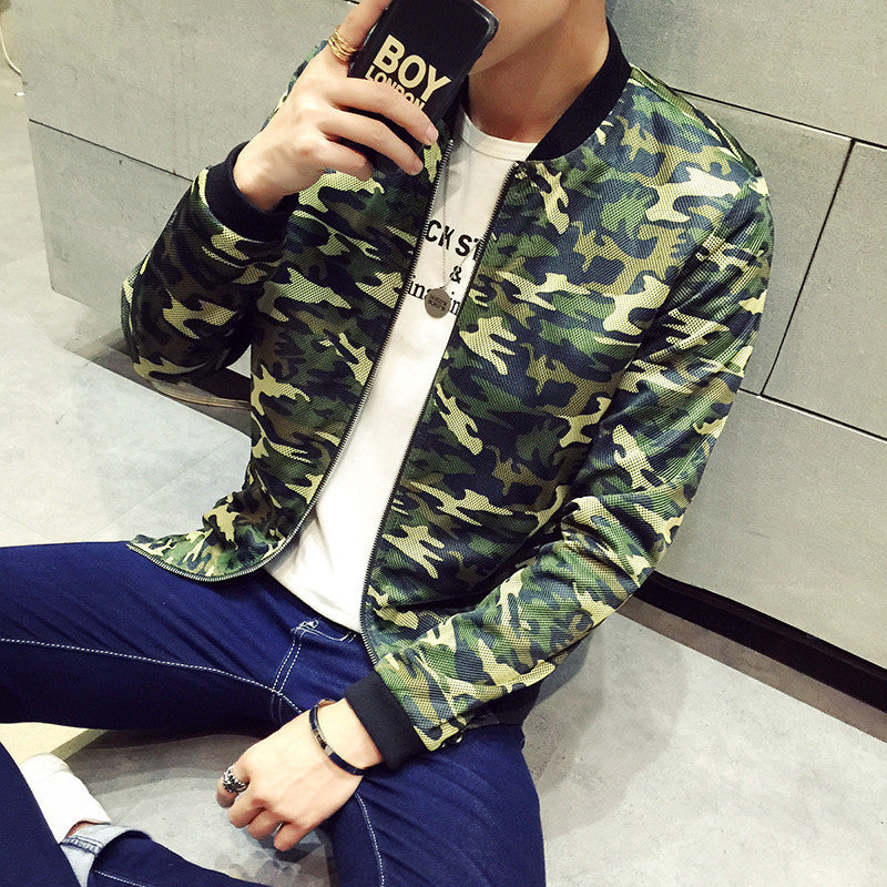 fashion camouflage and double layer gridding bomber jacket men men's chaqueta hombre clothing size m-5xl JK35