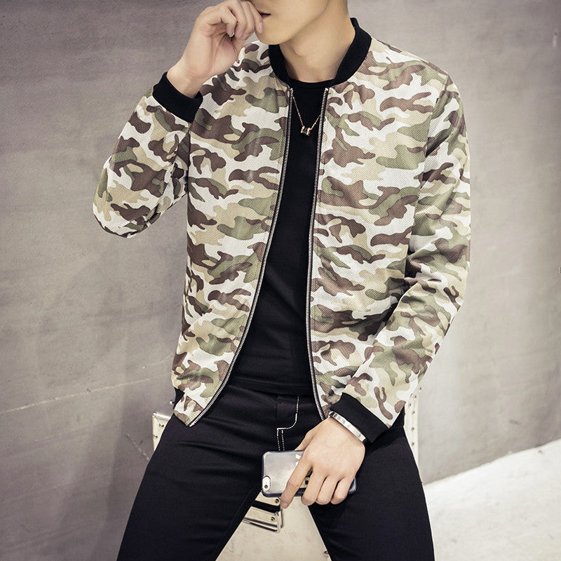 fashion camouflage and double layer gridding bomber jacket men men's chaqueta hombre clothing size m-5xl JK35