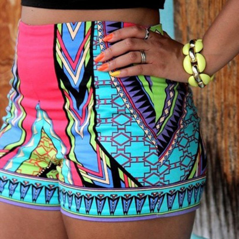 Online discount shop Australia - Female Sexy Women Vintage High Waist Shorts Floral Print Shorts ZH