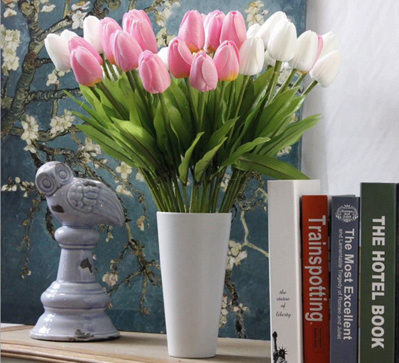 Online discount shop Australia - 31pcs/lot Tulip Artificial Flower PU artificial bouquet Real touch flowers For Home Wedding decorative flowers & wreaths