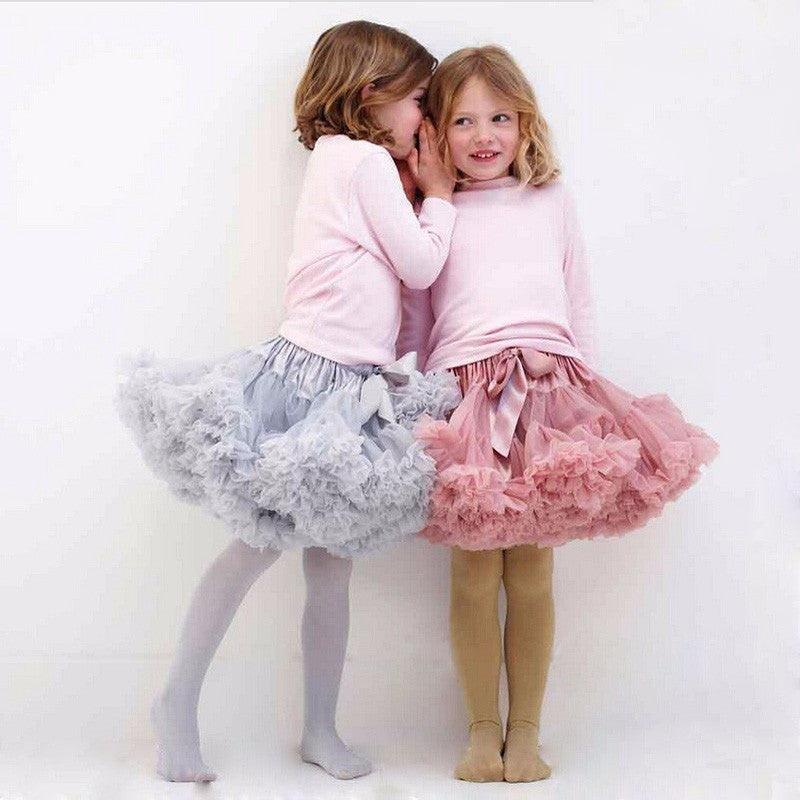 Girls Fluffy 2-18 Years Chiffon Pettiskirt Solid Colors tutu skirts girl Dance Skirt Christmas Tulle Petticoat - CelebritystyleFashion.com.au online clothing shop australia