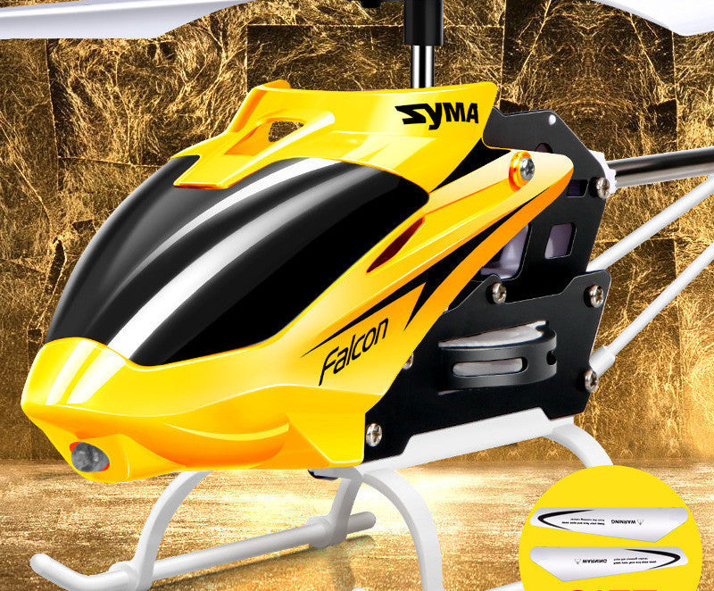 Original Syma W25 2 CH 2 Channel Indoor Mini RC Helicopter with Gyro Crash Resistant Baby toys, Yellow